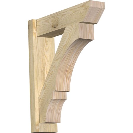 Ekena Millwork Balboa Slat Rough Sawn Outlooker, Douglas Fir, 6"W x 22"D x 26"H OUT06X22X26BOA06RDF